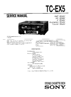 Sony TC-EX5 - Service Manual